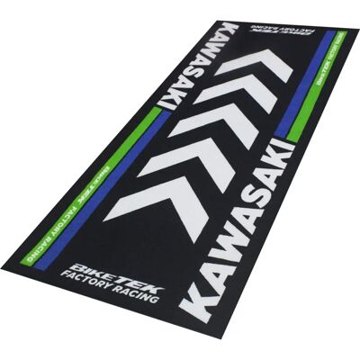 Tapis de Garage Série 4 Kawasaki Logo - 190x80cm - Publicité Tapis de Garage Série 4 Kawasaki Logo - 190x80cm - Publicité