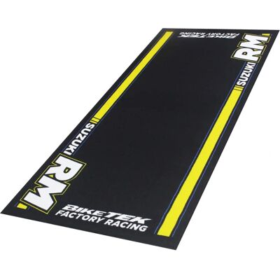 Tapis de Garage Biketek Suzuki RM - Antidérapant, 1900x800mm - Publicité Tapis de Garage Biketek Suzuki RM - Antidérapant, 1900x800mm - Publicité