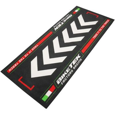 Tapis de garage italien BikeTek Series 7 noir/rouge 190x80 cm - Garage Mat - Publicité Tapis de garage italien BikeTek Series 7 noir/rouge 190x80 cm - Garage Mat - Publicité