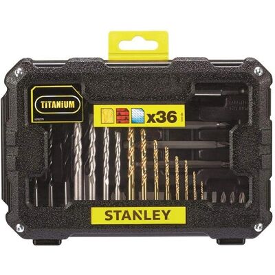 Stanley STA7222-XJ Set de 36 accesorii pentru găurit și înșurubat Stanley STA7222-XJ Set de 36 accesorii pentru găurit și înșurubat