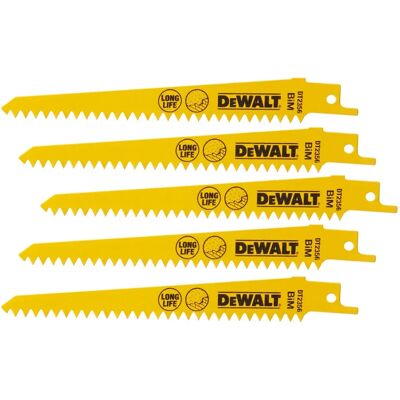 DeWALT DT2356-QZ Lame à bois bimétallique - 152mm, 5 pièces DeWALT DT2356-QZ Lame à bois bimétallique - 152mm, 5 pièces