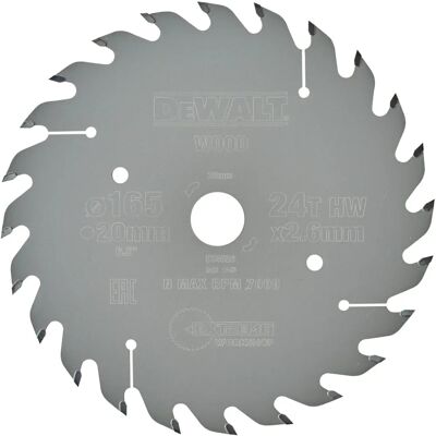 Dewalt DT4026-QZ Kreissägeblatt - 24 Zähne, 165mm Dewalt DT4026-QZ Kreissägeblatt - 24 Zähne, 165mm