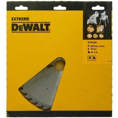DeWALT DT4322-QZ Cirkel sågblad - 250mm x 30mm x 40T - Allmänt bruk DeWALT DT4322-QZ Cirkel sågblad - 250mm x 30mm x 40T - Allmänt bruk