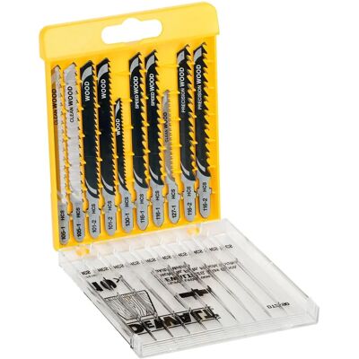 Dewalt Durable Wood Cutting Jigsaw Blades - 10 Piece Set Dewalt Durable Wood Cutting Jigsaw Blades - 10 Piece Set
