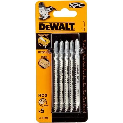 DeWalt DT2211-QZ Stichsägeblätter für Holz Bi-Metal XPC T111C - Stichsägeblätter DeWalt DT2211-QZ Stichsägeblätter für Holz Bi-Metal XPC T111C - Stichsägeblätter