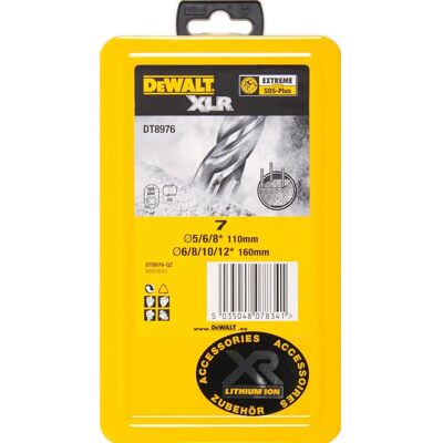 Conjunto de brocas SDS-Plus DeWalt DT8976-QZ - 7 peças duráveis Conjunto de brocas SDS-Plus DeWalt DT8976-QZ - 7 peças duráveis
