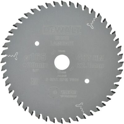 DeWALT DT1086-QZ Circular Saw Blade - 48 Teeth, 165mm, Model DT1086-QZ DeWALT DT1086-QZ Circular Saw Blade - 48 Teeth, 165mm, Model DT1086-QZ