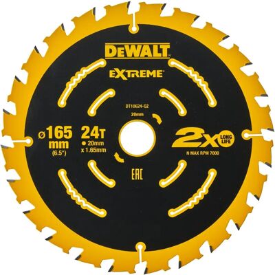 DeWalt DT10624-QZ Kreissägeblatt - 165mm, 24Z, Dünnskärning - Kreissägeblatt DeWalt DT10624-QZ Kreissägeblatt - 165mm, 24Z, Dünnskärning - Kreissägeblatt