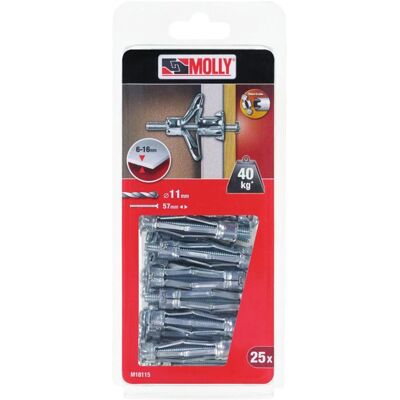 MOLLY M18115-xj Wsporniki ścienne - Zestaw 25 szt. MOLLY M18115-xj Wsporniki ścienne - Zestaw 25 szt.