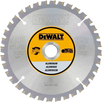 DeWALT DT1911-QZ Kompakte Kreissägeblatt - Metall, 165mm DeWALT DT1911-QZ Kompakte Kreissägeblatt - Metall, 165mm