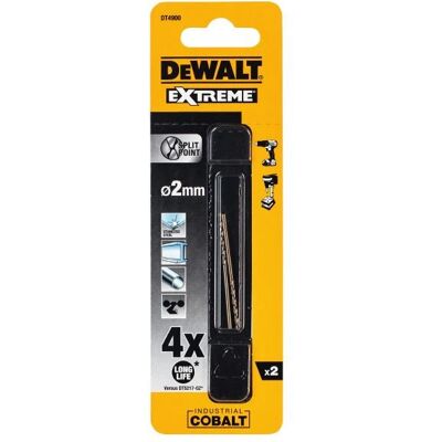 DeWALT DT4900-QZ Punta per Trapano - 2 pezzi, diametro 2mm, lunghezza 49mm - Punta per trapano DeWALT DT4900-QZ Punta per Trapano - 2 pezzi, diametro 2mm, lunghezza 49mm - Punta per trapano