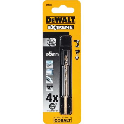 DeWALT DT4906-QZ Impact Cobaltbore - Metaal - 5mm - 86mm DeWALT DT4906-QZ Impact Cobaltbore - Metaal - 5mm - 86mm