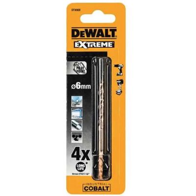 DeWALT DT4908-QZ Bohrer - Kobalt, 6mm, 93mm Länge - Bohrersatz DeWALT DT4908-QZ Bohrer - Kobalt, 6mm, 93mm Länge - Bohrersatz
