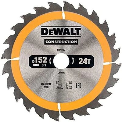 DeWALT DT1930 Cirkelsågblad - 24 Tänder, 152mm DeWALT DT1930 Cirkelsågblad - 24 Tänder, 152mm