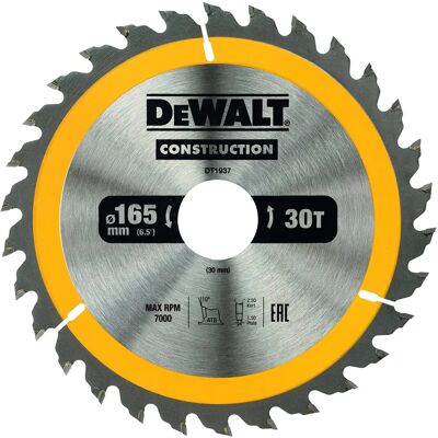 Lama circolare Dewalt - 165mm, 30T - Costruzione & Legno Lama circolare Dewalt - 165mm, 30T - Costruzione & Legno
