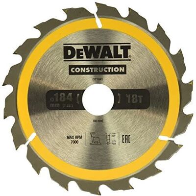 DeWALT DT1941-QZ Kreissägeblatt - Stoßfeste 184mm DeWALT DT1941-QZ Kreissägeblatt - Stoßfeste 184mm