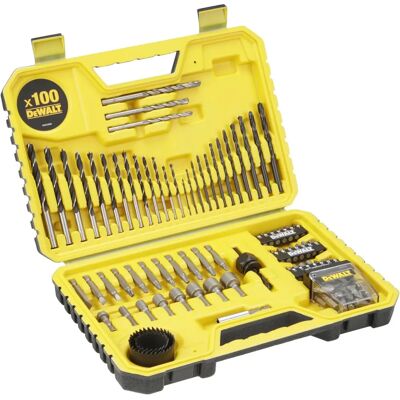 DeWalt DT71563 Porakone- ja ruuvinväänninsetti - 100 osaa säilytyslaukussa DeWalt DT71563 Porakone- ja ruuvinväänninsetti - 100 osaa säilytyslaukussa