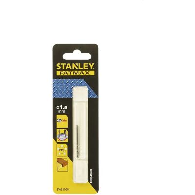 Stanley 1,5mm HSS-CNC Bohrer - Metall, Pilotspitze Stanley 1,5mm HSS-CNC Bohrer - Metall, Pilotspitze