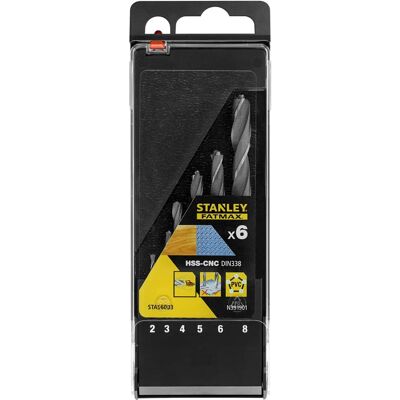 Set de 6 burghie metalice Stanley STA56003 - Cilindric HSS Set de 6 burghie metalice Stanley STA56003 - Cilindric HSS
