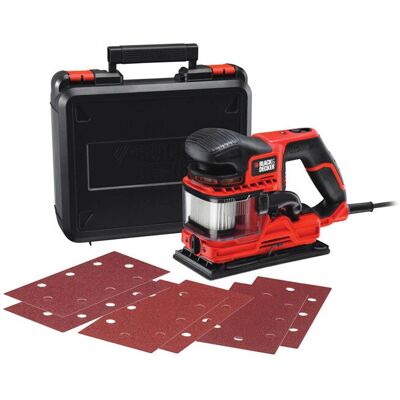 Black & Decker KA330EKA Orbitalsliper - 270W, Variabel hastighet, 6 ark Black & Decker KA330EKA Orbitalsliper - 270W, Variabel hastighet, 6 ark