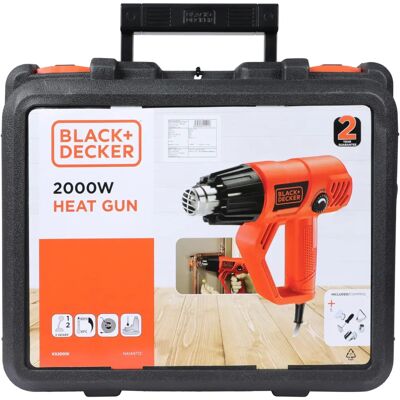 Black & Decker KX2001K Pistol de Căldură - 600°C, 2000W, 500 l/min Black & Decker KX2001K Pistol de Căldură - 600°C, 2000W, 500 l/min