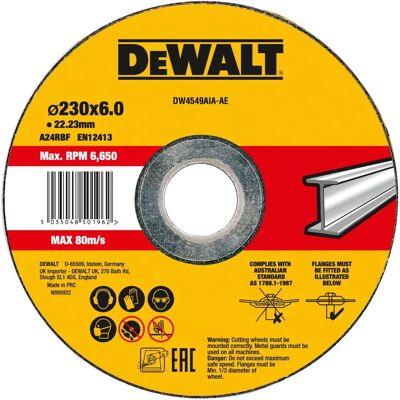 Acessório para esmerilhadeira angular DeWALT DW4549AIA-AE - Disco de desbaste Acessório para esmerilhadeira angular DeWALT DW4549AIA-AE - Disco de desbaste