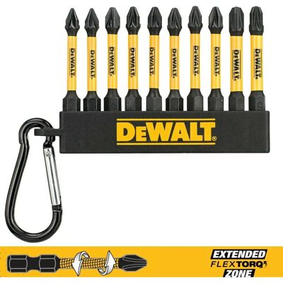 DeWalt 10-tlg. Pozidriv Bit-Set mit Schlüsselring DeWalt 10-tlg. Pozidriv Bit-Set mit Schlüsselring