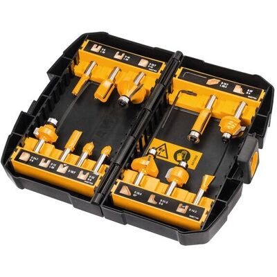 DeWALT DT90016-QZ Fräser-Set - 12 Stück DeWALT DT90016-QZ Fräser-Set - 12 Stück