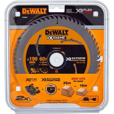 DeWALT DT99564-QZ Cirkelblad - 190mm, 60T, för FlexVolt DeWALT DT99564-QZ Cirkelblad - 190mm, 60T, för FlexVolt