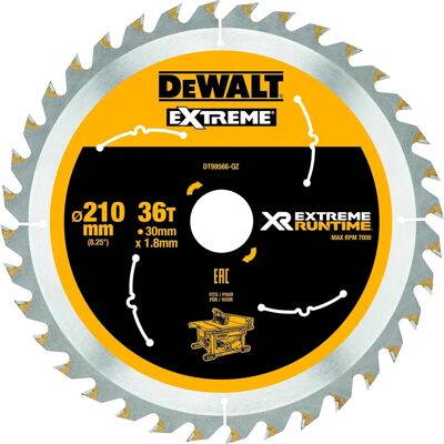 DeWalt DT99566-QZ 210mm Pyörösaha terä - 36T, FlexVolt XR DeWalt DT99566-QZ 210mm Pyörösaha terä - 36T, FlexVolt XR