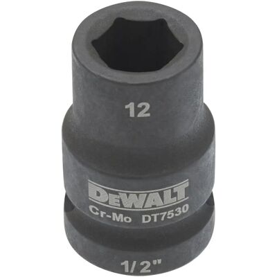 Dewalt Impact Steckschlüssel - 12mm, 1/2" Antrieb - Langlebiges Sechskantmuster - Impact-Werkzeug Dewalt Impact Steckschlüssel - 12mm, 1/2" Antrieb - Langlebiges Sechskantmuster - Impact-Werkzeug