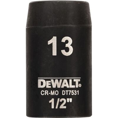 DeWALT DT7531-Schlagsockel - 13 mm, 1/2'' Antrieb, robust DeWALT DT7531-Schlagsockel - 13 mm, 1/2'' Antrieb, robust