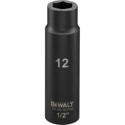 DeWALT DT7546-QZ Impact Socket - 12mm 1/2" Schlagfest DeWALT DT7546-QZ Impact Socket - 12mm 1/2" Schlagfest