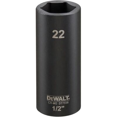 DeWALT DT7556-QZ Impact Socket - 22 mm, 1/2'' - Impact DeWALT DT7556-QZ Impact Socket - 22 mm, 1/2'' - Impact