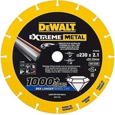 DeWALT DT40255-QZ extrem metallskiva - Tillbehör till vinkelslipare DeWALT DT40255-QZ extrem metallskiva - Tillbehör till vinkelslipare