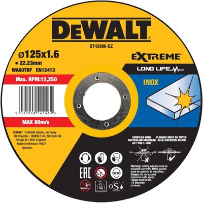 DeWALT DT43906-QZ Winkelschleifer Zubehör - Trennscheibe DeWALT DT43906-QZ Winkelschleifer Zubehör - Trennscheibe
