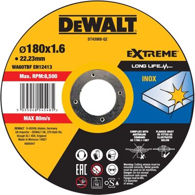 DeWALT DT43908-QZ Winkelschleifer-Zubehör - Trennscheibe DeWALT DT43908-QZ Winkelschleifer-Zubehör - Trennscheibe