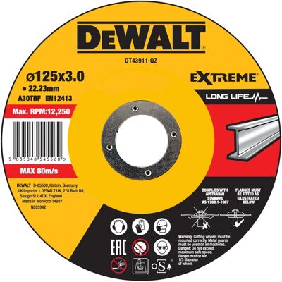 DeWALT DT43911-QZ Winkelschleifer-Zubehör - Trennscheibe DeWALT DT43911-QZ Winkelschleifer-Zubehör - Trennscheibe