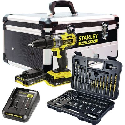 Parafusadeira de impacto Stanley FMCK625D2F - Sem fio 18V, Baterias e Estojo Parafusadeira de impacto Stanley FMCK625D2F - Sem fio 18V, Baterias e Estojo