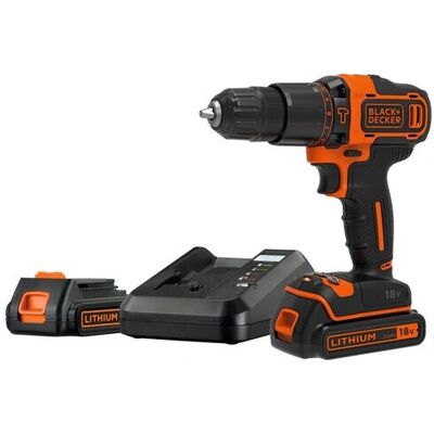 Black & Decker BDCHD18K1B2-QW Bohrmaschine - 18V, 2 Akkus, 1400 U/min Black & Decker BDCHD18K1B2-QW Bohrmaschine - 18V, 2 Akkus, 1400 U/min