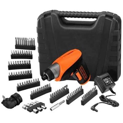 Tournevis à percussion Black & Decker CS3652LKA - 180 RPM, Orange - Publicité Tournevis à percussion Black & Decker CS3652LKA - 180 RPM, Orange - Publicité