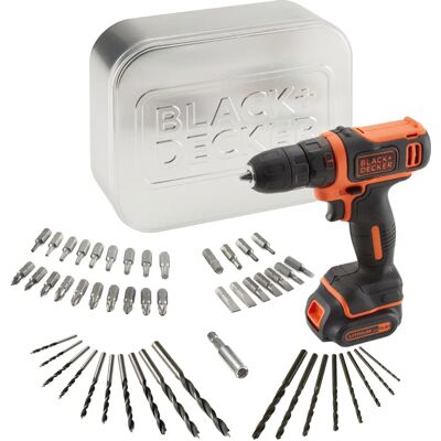 Black & Decker BDCDD12AT-QW Furadeira Sem Fio - 11 Posições, Luz LED Black & Decker BDCDD12AT-QW Furadeira Sem Fio - 11 Posições, Luz LED