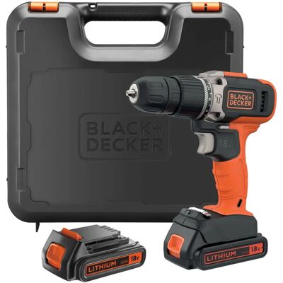Black & Decker BCD003C2K-QW Bohrmaschine - 18V, 2Ah, 10mm, 21000 U/min Black & Decker BCD003C2K-QW Bohrmaschine - 18V, 2Ah, 10mm, 21000 U/min