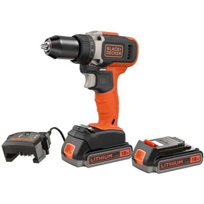 Black & Decker BCD002ME2K Bohrmaschine - 1400 U/min, Schlüssellos, 1,25 kg Black & Decker BCD002ME2K Bohrmaschine - 1400 U/min, Schlüssellos, 1,25 kg