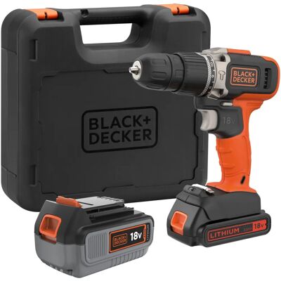 Black & Decker BCD003MEM2K-QW Bohrmaschine - 18V, Schlag, 2 Batterien Black & Decker BCD003MEM2K-QW Bohrmaschine - 18V, Schlag, 2 Batterien