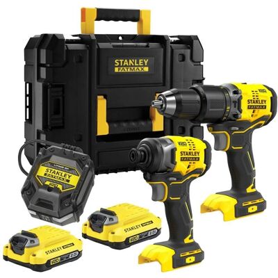 Conjunto de Taladro y Atornillador Stanley V20 - Impacto y Percutor Conjunto de Taladro y Atornillador Stanley V20 - Impacto y Percutor