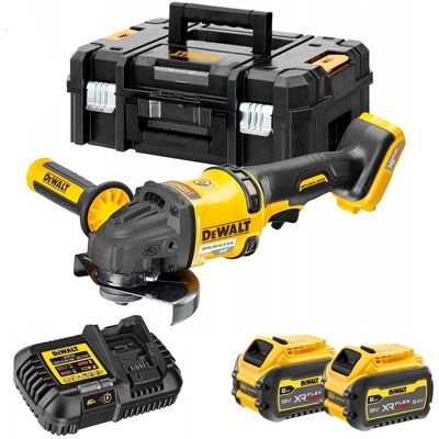 DeWalt Meuleuse d'angle - 125 mm, 54V XR Flexvolt, 2 Batteries, Tstak DeWalt Meuleuse d'angle - 125 mm, 54V XR Flexvolt, 2 Batteries, Tstak