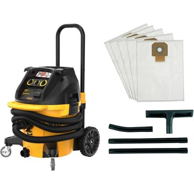 DeWALT - Aspirapolvere industriale acqua e polvere - 38L, Modello DWV905MKIT-QS DeWALT - Aspirapolvere industriale acqua e polvere - 38L, Modello DWV905MKIT-QS