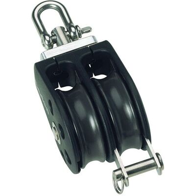Barton Marine Double Swivel Pulley - 370kg 8mm Support Plateado Barton Marine Double Swivel Pulley - 370kg 8mm Support Plateado