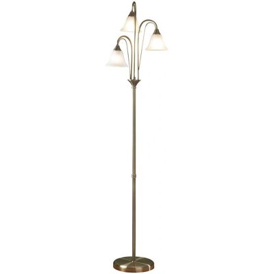 Dar Lighting Boston Antyczna lampa stojąca z mosiądzu - Lampa podłogowa Dar Lighting Boston Antyczna lampa stojąca z mosiądzu - Lampa podłogowa